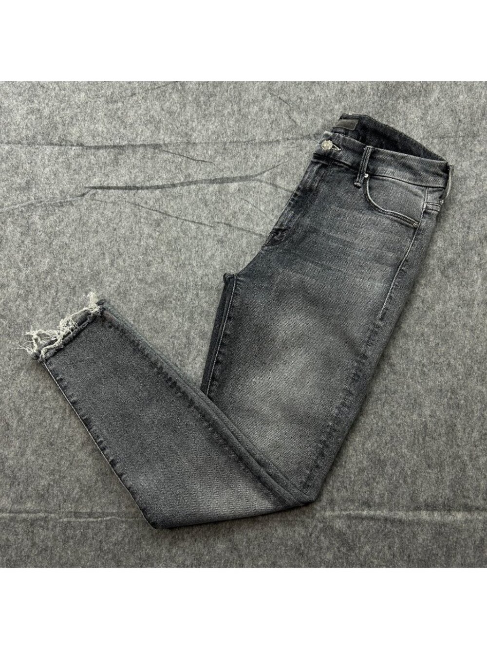 Mother High Waisted Looker Ankle Fray Skinny Jeans Women's Size 30 Huntress Wash